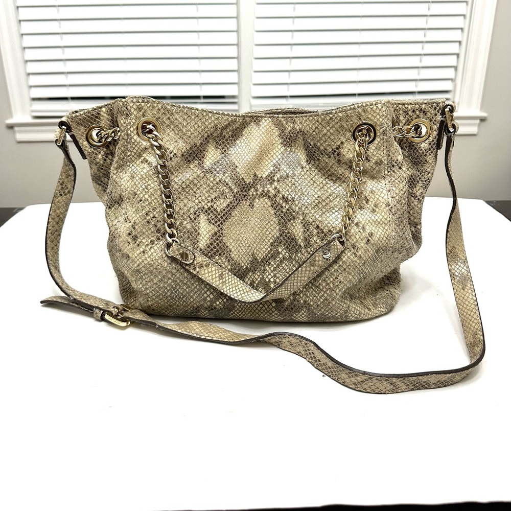 Michael Kors Gray Python Snakeskin Bag - image 1